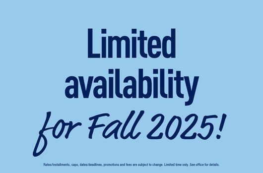 Limited spaces remaining for Fall 2025