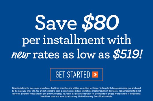 Sign today and save $80 per installment with new rates as low as $519! Get Started>