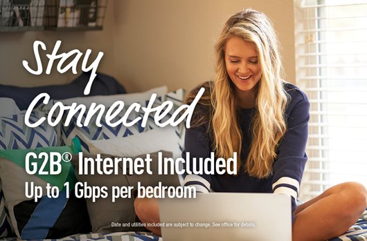 Stay Connected | G2B Internet Included up to 1Gbps per bedroom