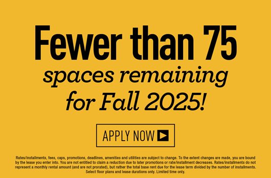 Fewer than 75 spaces remaining for Fall 2025! Apply Now> 