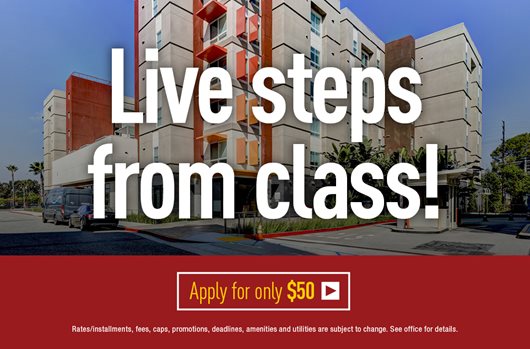 Live steps from class! Apply for only $50>