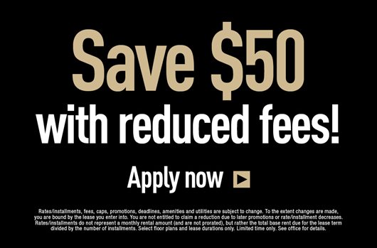 Save $50 with reduced fees! Apply now >