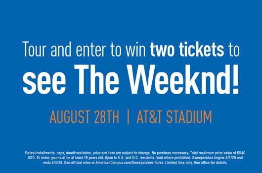 Tour and enter to win two tickets to see The Weeknd! August 28th | AT&T Stadium