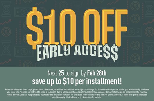 The next 25 to sign by Feb. 28th save up to $10 per installment