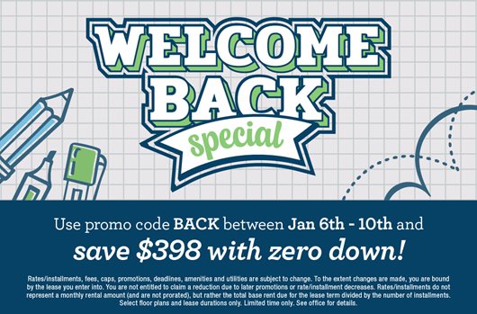 Welcome Back Flash Sale 