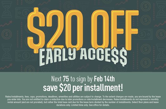 Be one of the next 75 to sign by Feb. 14th and save $20 per installment!