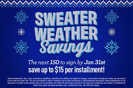 The next 150 to sign by January 31st save up to $15 per installment!