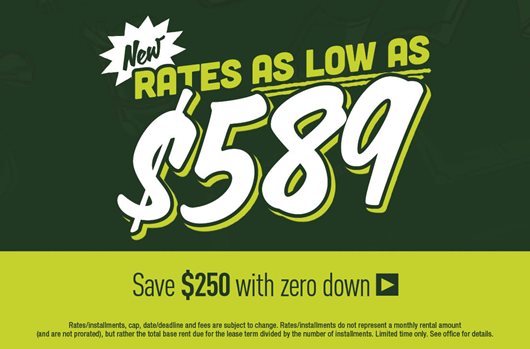 NEW RALA $589 Save $250 with zero down